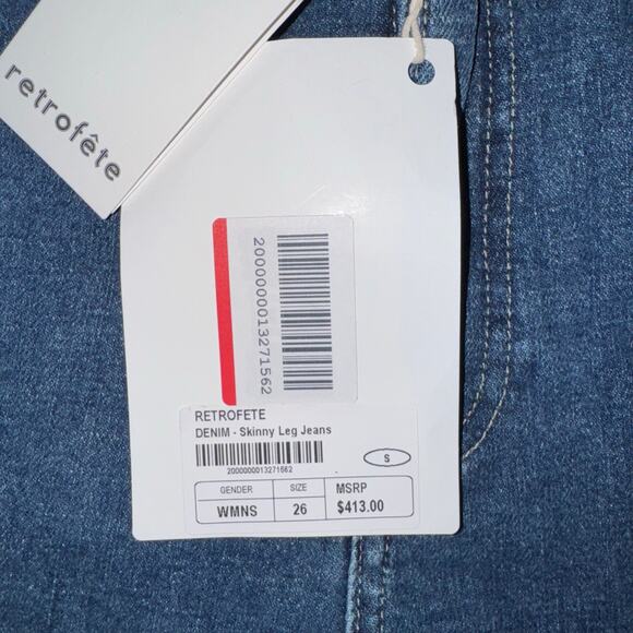 Retrofete Allegra Skinny Leg Jeans NWT Size 26 - Picture 10 of 12